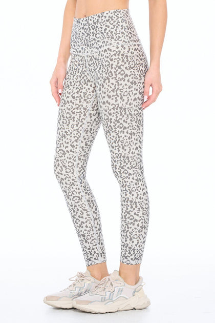 Brianna - Abstract Grey Cheetah Full-Length (HW) Activewear