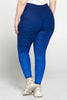 + Dark Royal Blue Ombre 7/8 Legging - Plus Size