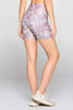 Mia Shorts - Lavender Watercolor Shorts w Pockets 5" (High-Waist SLIM COLLECTION) SIZE UP