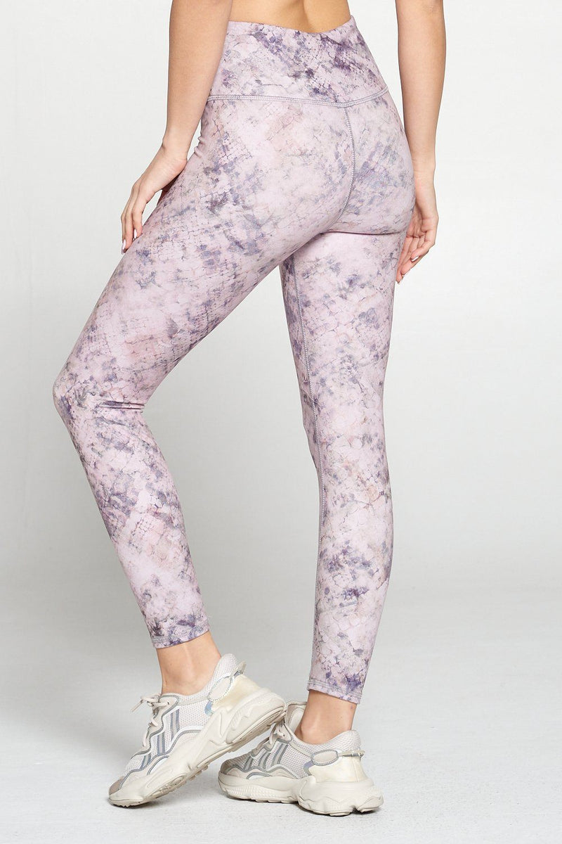 Sofia - Purple Grunge Flair 7/8 Legging (Regular-Waist