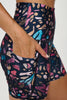 Mia Shorts - Diamond Butterfly Shorts w Pockets 5" (High-Waist)