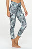 Kate - Sage Tropical - Cross Over - Capri Legging (High-Waist)