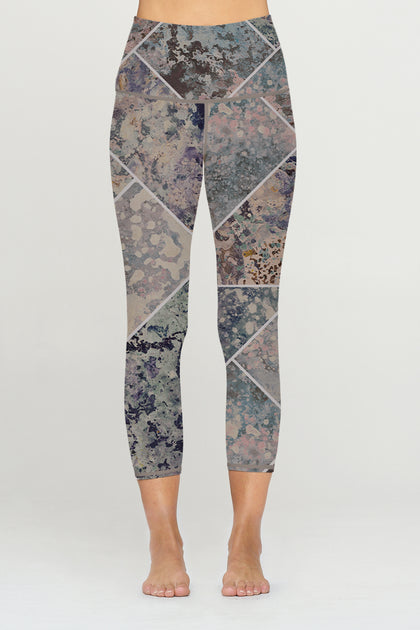 Mia - Dove - Abstract Mosaic - 7/8 Legging (High-Waist) - LIMITED EDITION