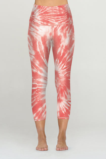 Electric & Rose Womens High Waisted Tie Dye Leggings Medium