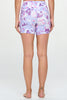 Set - Batik Floral & Plain Black - Cross Over Shorts w Pocket - 2 pcs