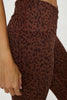 Kate - Coffee Abstract Cheetah - Cross Over - Capri Legging (High-Waist)