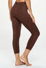 Kate - Coffee Abstract Cheetah - Cross Over - Capri Legging (High-Waist)