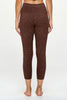 Kate - Coffee Abstract Cheetah - Cross Over - Capri Legging (High-Waist)