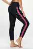 Madison - Black - Hot Pink Stripes - 7/8 Legging (High-Waist)