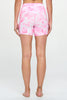 Set - Pink Bright Garden & Plain Black - Cross Over Shorts w Pocket - 2 pcs