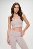 Jessica -Dove Fold - Over Waistband Straight Flare Legging