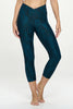 Kate - Abstract Snake Shade - Cross Over - Capri Legging (High-Waist)