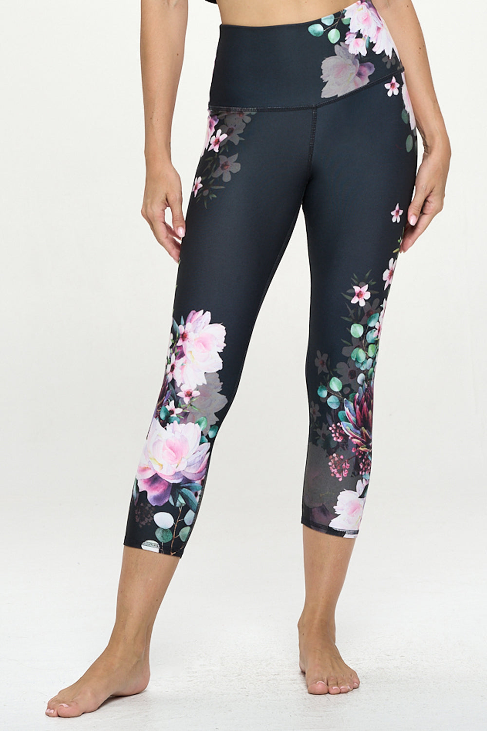 Ariana - Floral Night - Capri Legging (High-Waist) – EVCR