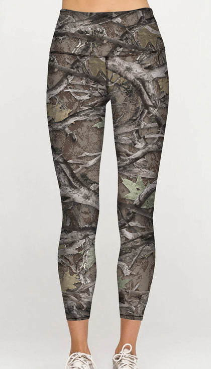 Mia -  White - Woodland Faded- 7/8 Legging (High-Waist) - LIMITED EDITION