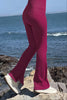 Victoria - Festival Fuchsia - Split Flare Comfortable Legging (High - Waist)