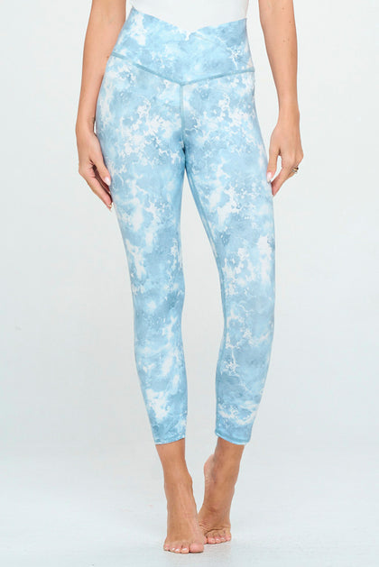 Cristina - Bright Garden Cross Over 7/8 Legging (High-Waist)