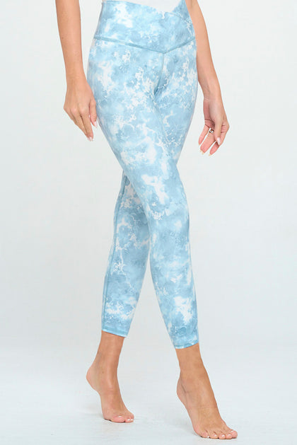 Cristina - Bright Garden Cross Over 7/8 Legging (High-Waist)