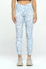 Tate - Blueberry Floral Garden Crossover Full-Length Legging (High-Waist)**SALE**