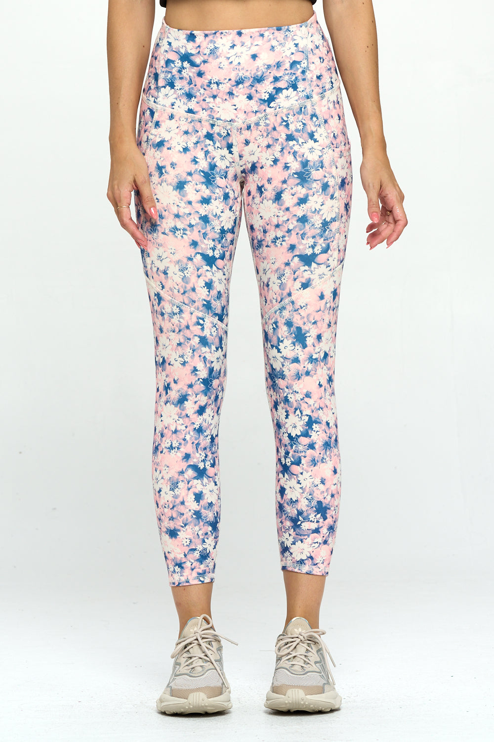 Liz - Cotton Candy Floral Garden w Pockets 7/8 Legging – EVCR