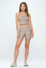 Kendall -  Exotic Animal Dove Compression Crop Tank