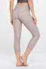 Kate - Dove Cheetah Spots - Cross Over - Capri Legging (High-Waist)