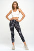 Liz - B/W Marble w Pockets 7/8 Legging