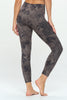 Cristina - Wet Sand Blur Hamsa Cross Over 7/8 Legging (High-Waist)