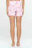 Lilly - Pink Bright Garden - Cross Over Shorts w Pocket 5" (High-Waist)