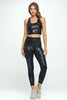 Mia - Black Iridescent Shine Snake Legging (High-Waist) - LIMITED FOIL EDITION