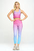 Kendall - Pink Blue Ombre Compression Crop Tank - LIMITED EDITION