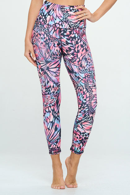 Mia - Colorful Butterfly 7/8 Legging (High-Waist)