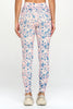 Tate - Cotton Candy Floral Garden Crossover Full-Length Legging (High-Waist)