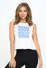 Cece - White Clear Mind Open Soul Muscle Tank - LIMITED EDITION