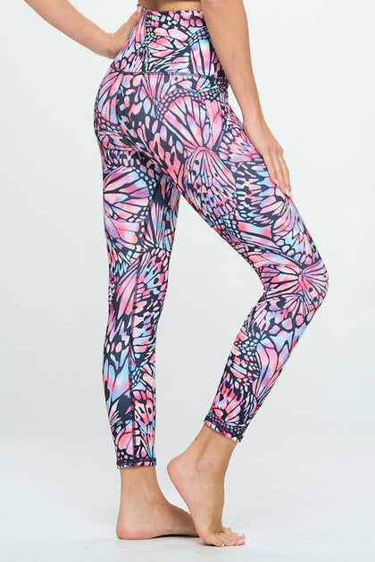 Mia - Colorful Butterfly 7/8 Legging (High-Waist)