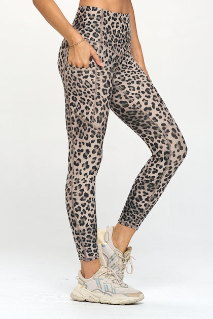 Liz - Dove Cheetah Airbrush w Pockets 7/8 Legging