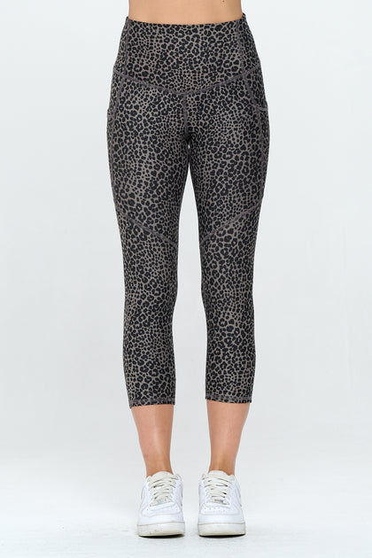 Liz Capri - Wet Sand Abstract Cheetah w Pockets Capri