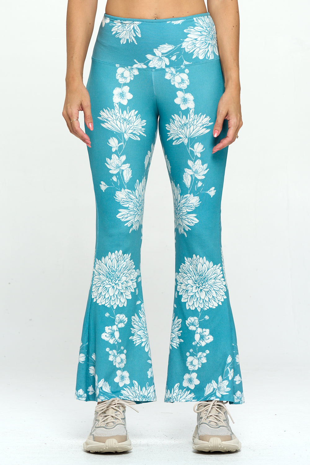 Andy - Teal Flower Ultra Lightweight Bell Bottom – EVCR