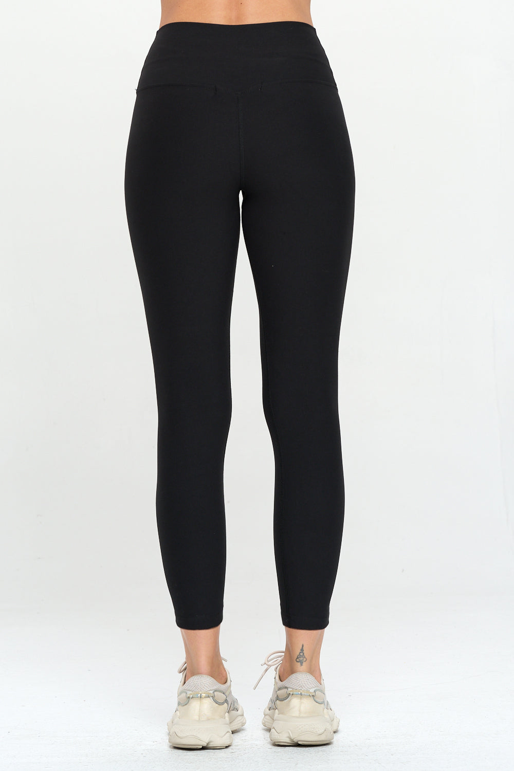 Cristina - Black - Cross Over 7/8 Compression Legging (High-Waist) – EVCR