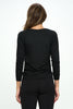 Lois - Black Ultra Lightweight Long Sleeve w Cinch Sides