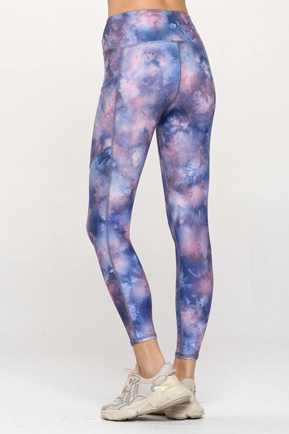 Liz - Orchid Tie Dye Garden w Pockets 7/8 Legging