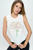 Hazel - Free Your Mind Tree Muscle Tank w Recycled Cotton Fabric