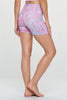 Lilly - Pink Marble Glaze - Cross Over Shorts w Pocket 5" (High-Waist)