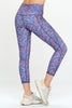 Mia Pocket - Navy Cherry Bell Flower 7/8 w pockets (High-Waist) - LIMITED EDITION