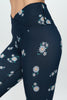 Cristina - Navy Raining Daisies Cross Over 7/8 Legging (High-Waist)**Sale**