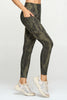 Liz - Agave Linear Mix Pockets 7/8 Legging (SLIM COLLECTION) - SIZE UP**Sale**