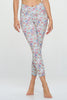 Kate - Spring Floral - Cross Over - Capri Legging (High-Waist)