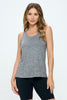 Alexa - Grey Two Tone Cross Tank