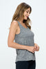 Alexa - Grey Two Tone Cross Tank