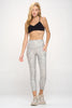 Liz - Grey Jaguar Teal Splash w Pockets 7/8 Legging**Sale**