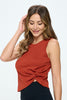 Gwen - Rust Side Knot T-shirt